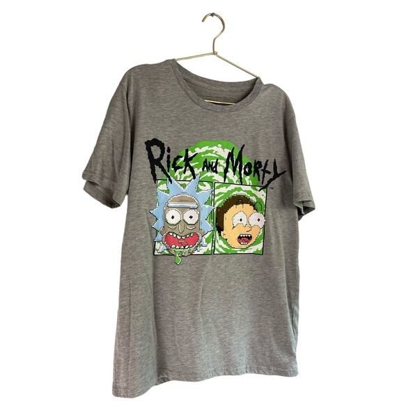 Rick and Morty Womans LargeGraphic Tee Pixel Art Adult Swim Cartoon T-Shirt 0136 - Picture 2 of 6